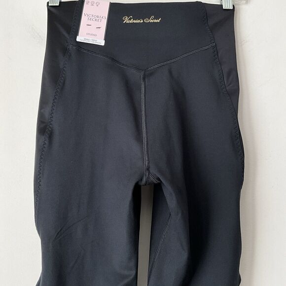 Victoria’s Secret Leggings Black Studio 7/8 High Rise Breathable S - Picture 9 of 13